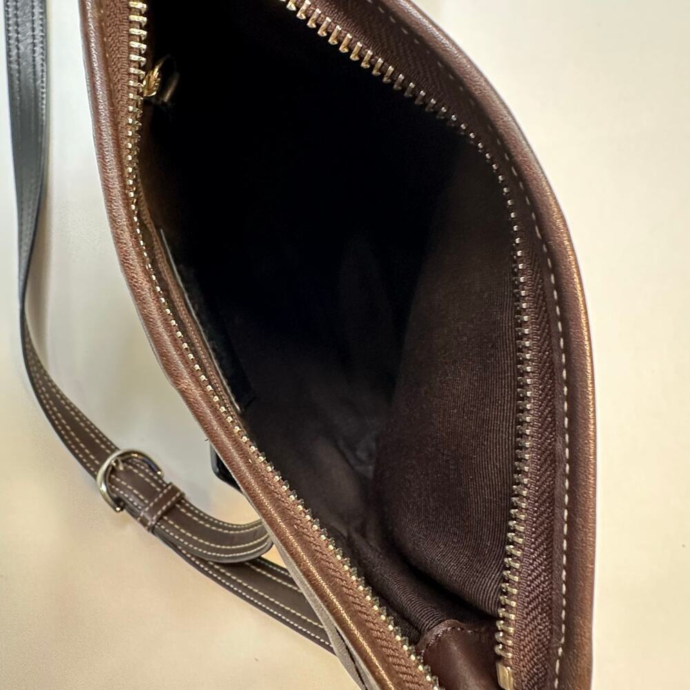 Coach Brown Leather Crossbody Shoulder Bag - Picture 9 of 9